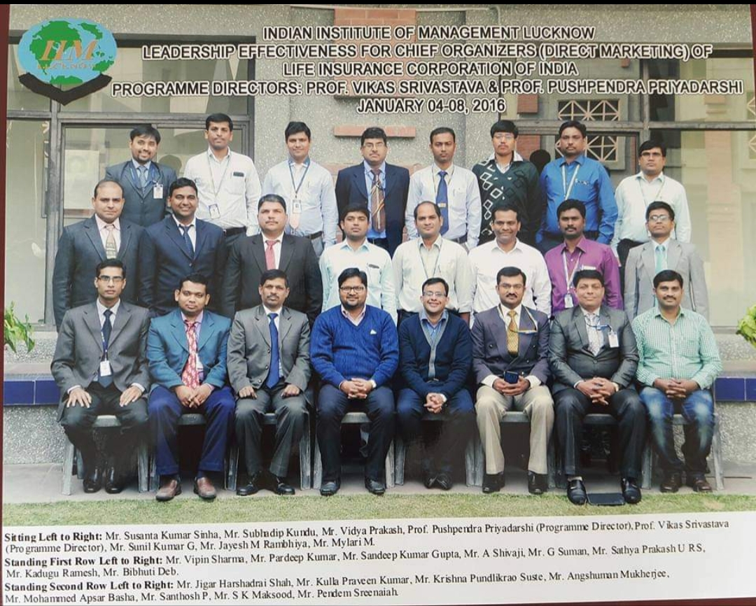 Prestigious IIM Lucknow Training About Leadership Effectiveness for Chief Organisers